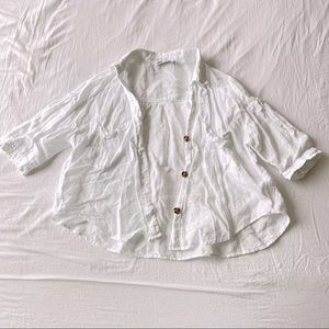 Zara Short Sleeve Linen Shirt